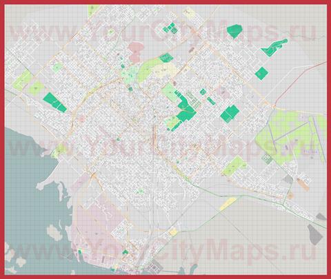 Подробная карта города Баия-Бланка