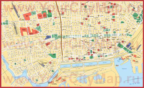 Карта Буэнос-Айреса с достопримечательностями