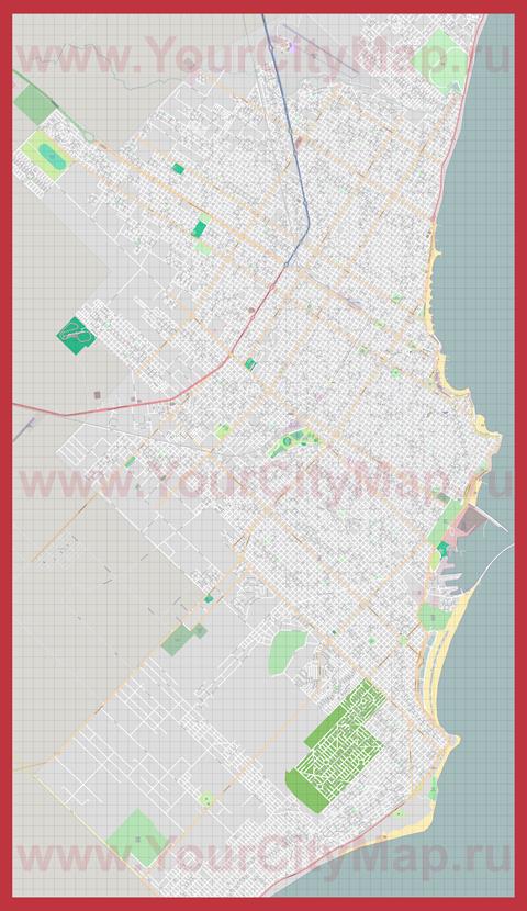 Подробная карта города Мар-дель-Плата
