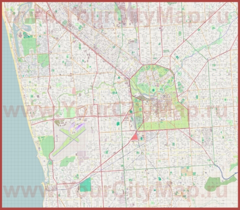 Подробная карта города Аделаида