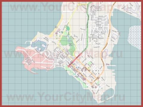 Подробная карта города Дарвин