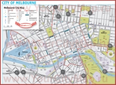 Туристическая карта Мельбурна