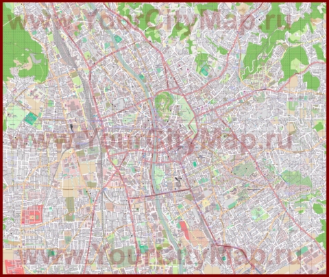 Подробная карта города Грац