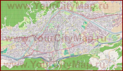 Подробная карта города Инсбрук