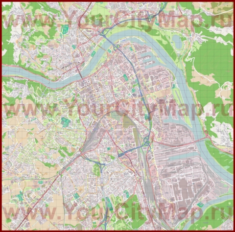 Подробная карта города Линц