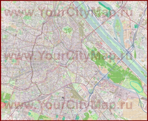 Подробная карта города Вена