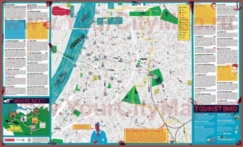 Туристическая карта Антверпена с достопримечательностями