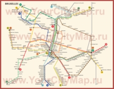 Карта метро Брюсселя