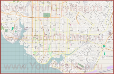 Подробная карта города Манаус