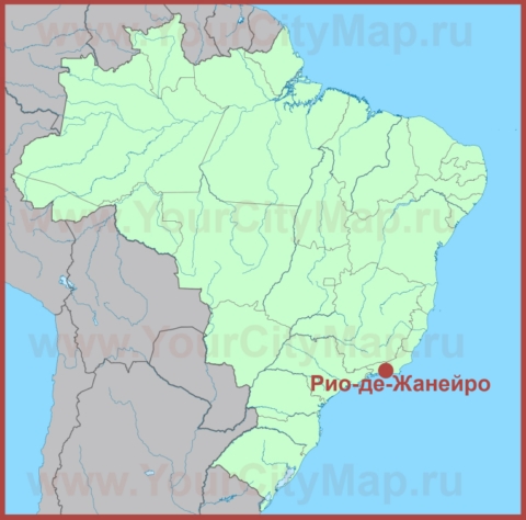 Рио-де-Жанейро на карте Бразилии