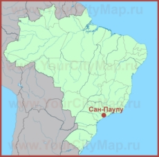 Сан-Паулу на карте Бразилии