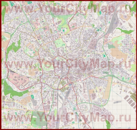 Подробная карта города Брно