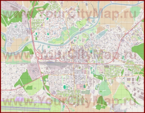 Подробная карта города Пардубице