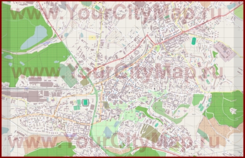 Подробная карта города Теплице