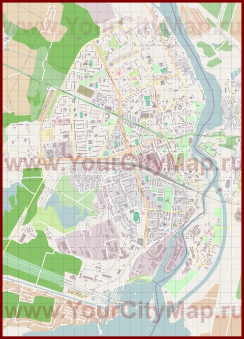 Подробная карта города Нарва