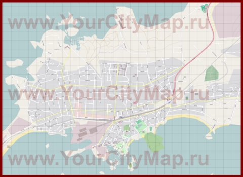 Подробная карта города Ханко