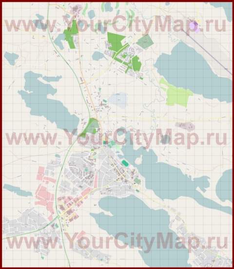 Подробная карта города Куусамо