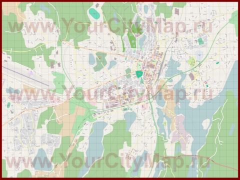Подробная карта города Миккели с магазинами