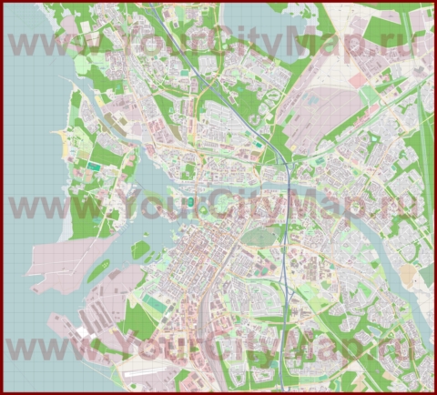 Подробная карта города Оулу