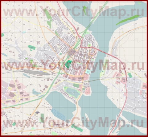 Подробная карта города Рованиеми с магазинами