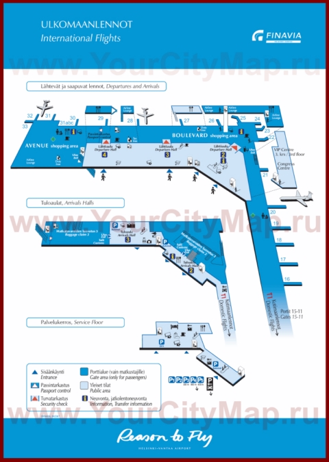Карта аэропорта Вантаа