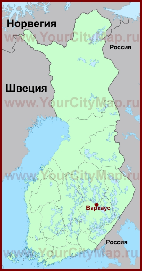 Варкаус на карте Финляндии