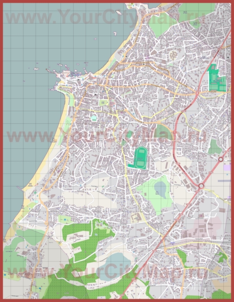 Подробная карта города Биарриц