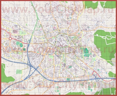 Подробная карта города Экс-ан-Прованс