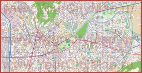 Подробная карта города Гренобль