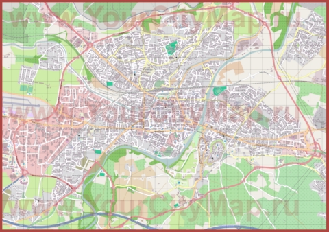 Подробная карта города Каркассон