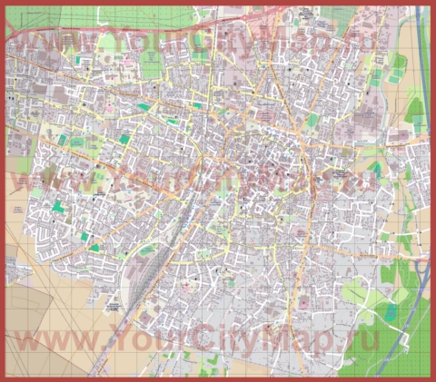 Подробная карта города Кольмар