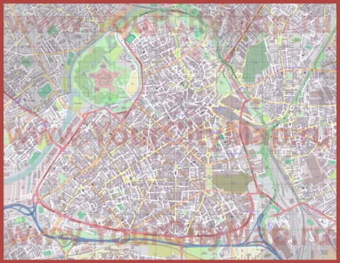 Подробная карта города Лилль
