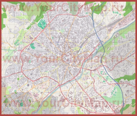 Подробная карта города Лимож