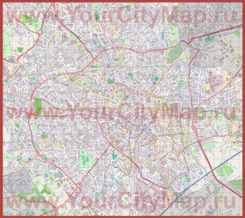 Подробная карта города Монпелье