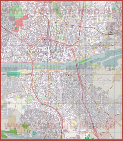Подробная карта города Орлеан