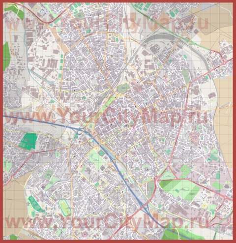Подробная карта города Реймс