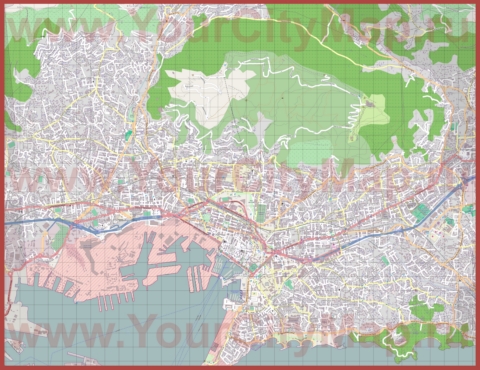 Подробная карта города Тулон
