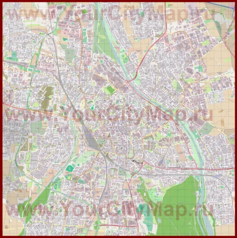 Подробная карта города Аугсбург