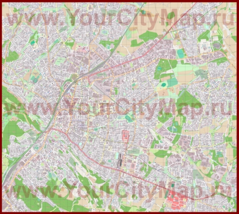 Подробная карта города Билефельд