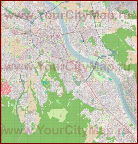 Подробная карта города Бонн