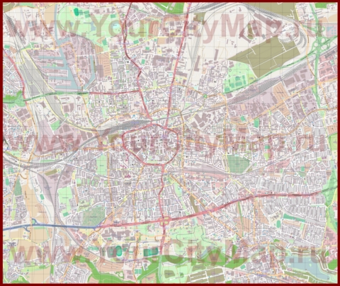 Подробная карта города Дортмунд