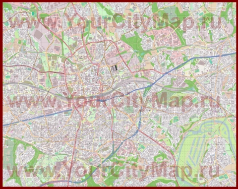 Подробная карта города Эссен