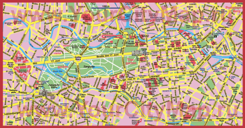 Карта центра города Берлин
