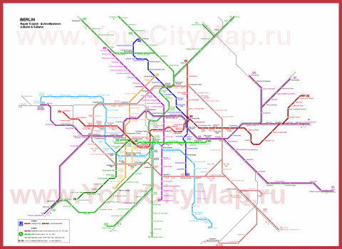 Схема - карта метро Берлина