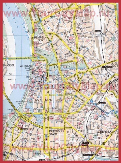 Карта города Дюссельдорф