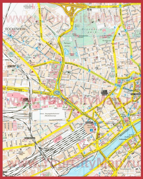 Карта города Франкфурт-на-Майне