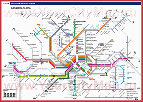 Схема - Карта матро Франкфурта-на-Майне