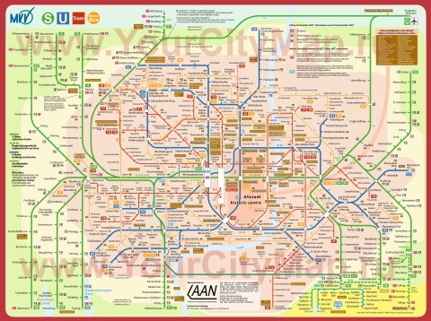 Схема - Карта метро Мюнхена