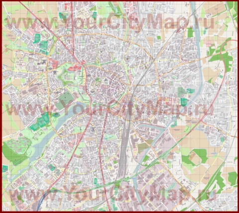 Подробная карта города Мюнстер