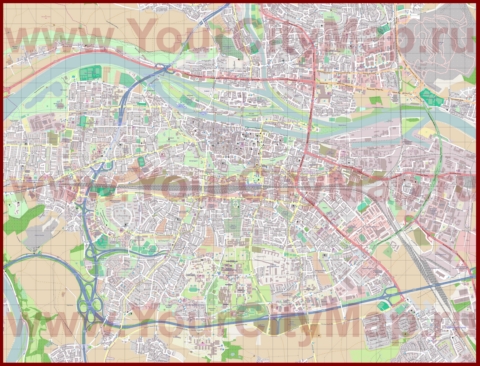Подробная карта города Регенсбург